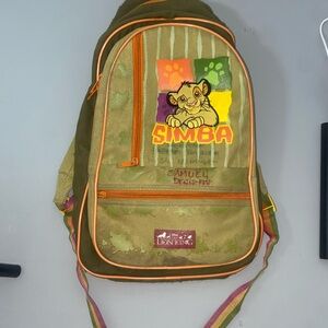 Vintage Simba Green Backpack
